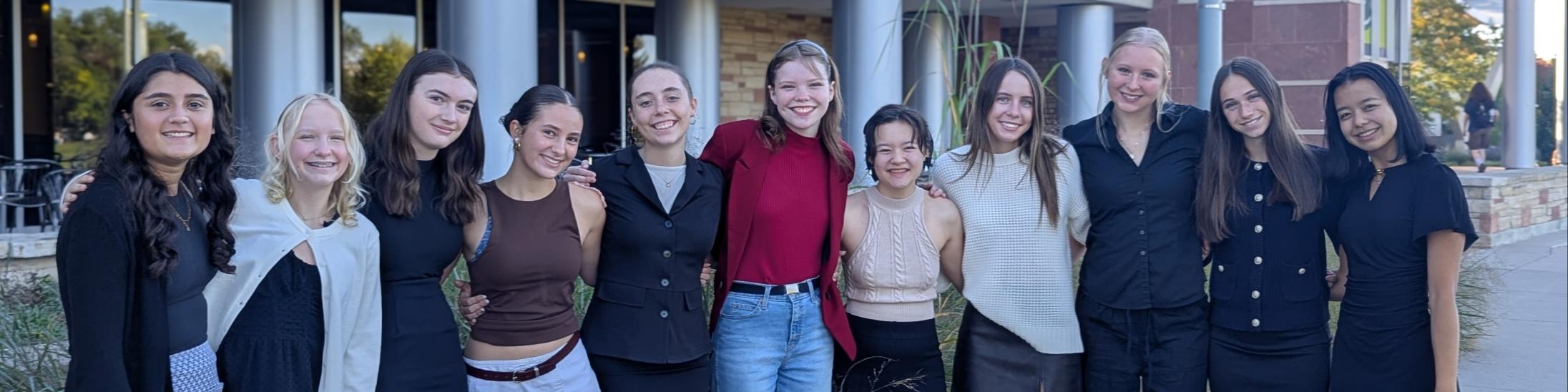  FCCLA (Family Careeer Community Leaders of America) students attending the Northern District Fall conference at Colorado State Univeristy. At the conference students attended workshops, learned about STAR events and heard from a key note speaker. 