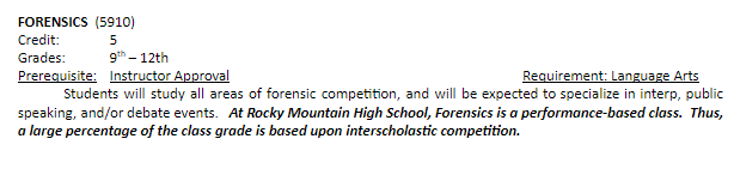 Class description of Forensics